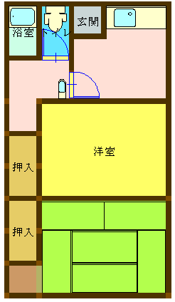 浜田アパート103号の間取り図
