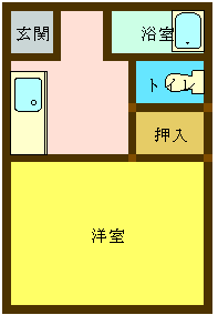 寿ハイツ101号の間取り図